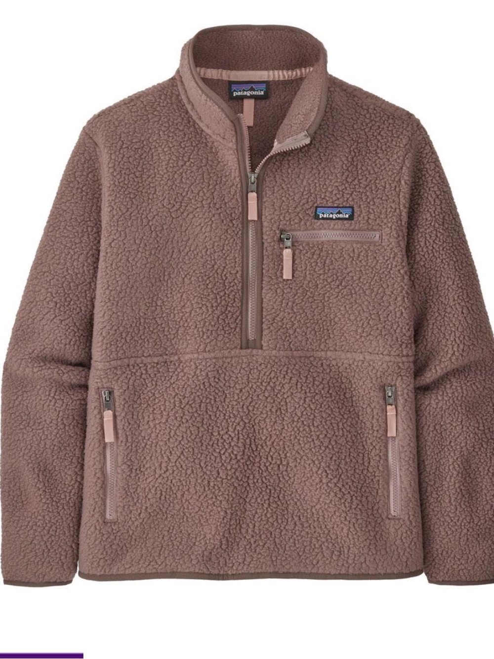 Patagonia Pullover Womens L Dusky Brown Retro Pile Marsupial Fleece  22835